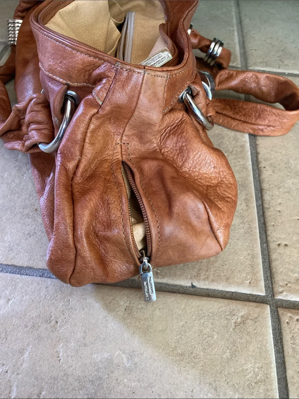 VTG L’Artigiano Brown Leather Shoulder Bag